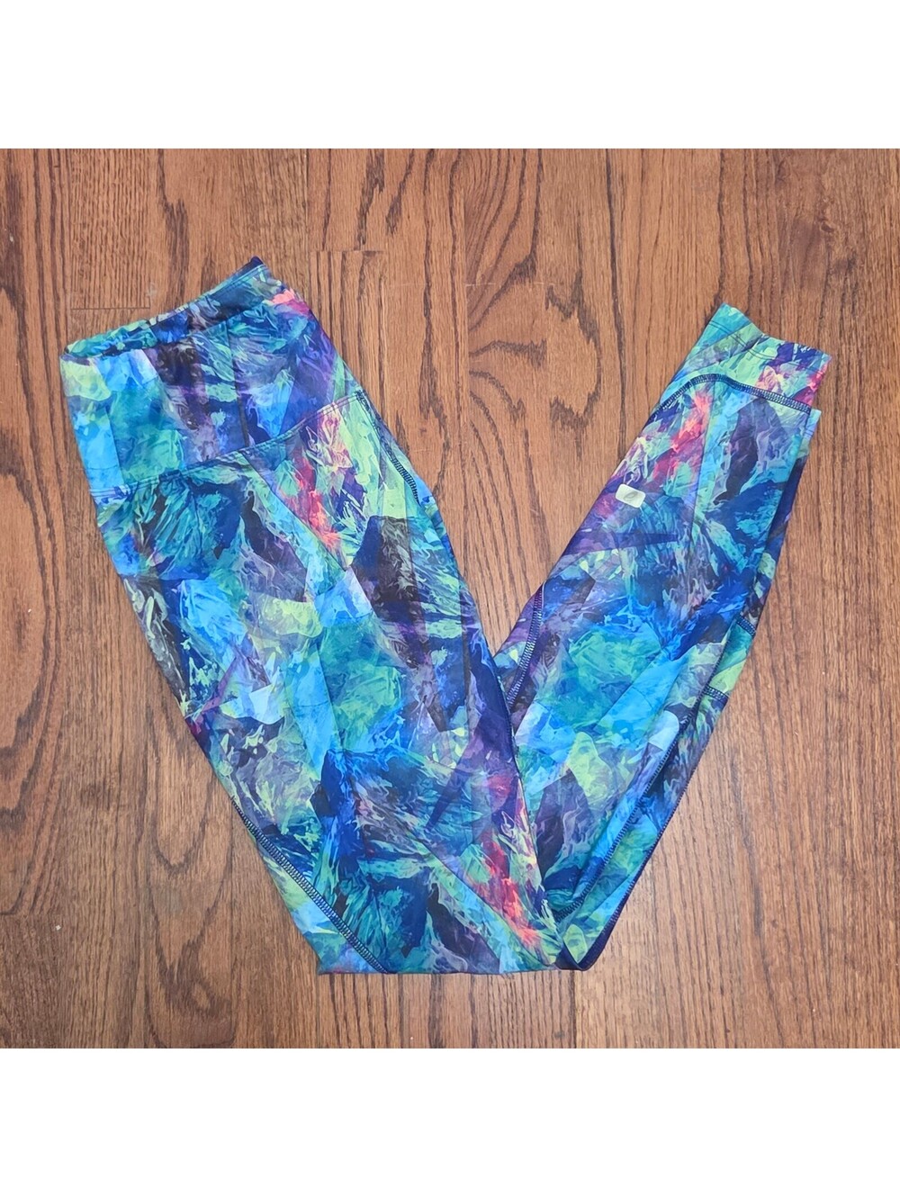 ASICS Women’s Running Tights Leggings Multicolor Abstract Print Size L